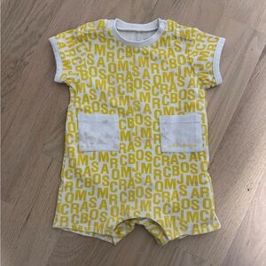 Marc Jacobs Kids Logo-patterned Jersey Romper Size 12M